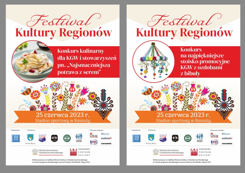 Plakat na konkurs stoiska i potraw dla KGW