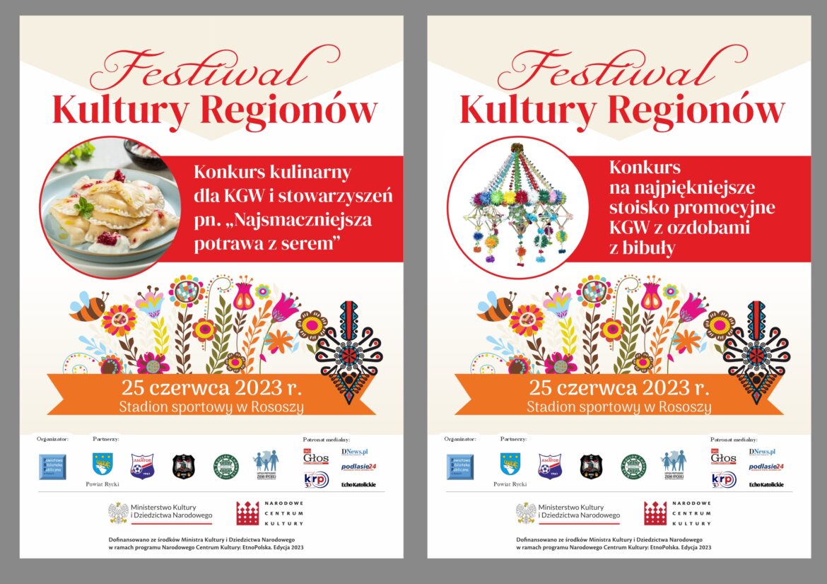 Plakat na konkurs stoiska i potraw dla KGW