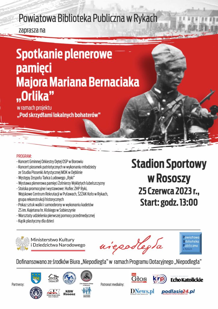 plakat upamiętniający Orlika, spotkanie w Rososzy
