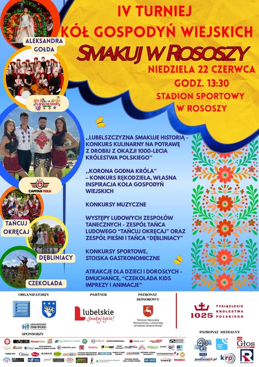 Plakat zapraszający na 22 czerwca do Rososzy