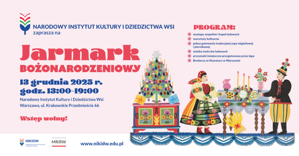 kolorowy plakat zapraszający na jarmark bożonarodzeniowy